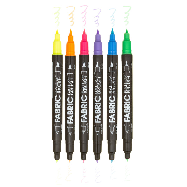 FABRIC BALL AND BRUSH - FLUORESCENT COLORS FABRIC BALL AND BRUSH - FLUORESCENT COLORS