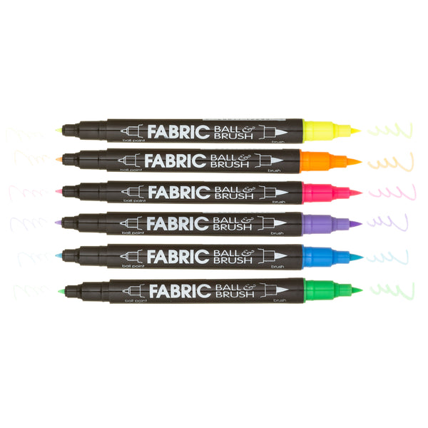 FABRIC BALL AND BRUSH 6 PIECE SET C FABRIC BALL AND BRUSH 6 PIECE SET C