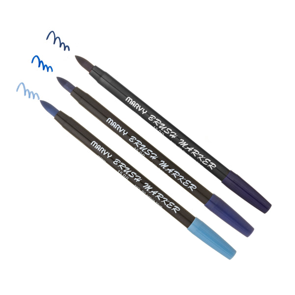 BRUSH MARKER - BLUES BRUSH MARKER - BLUES