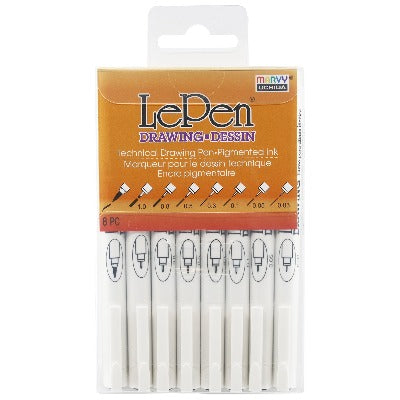 LE PEN DRAWING 8 PIECE SET LE PEN DRAWING 8 PIECE SET