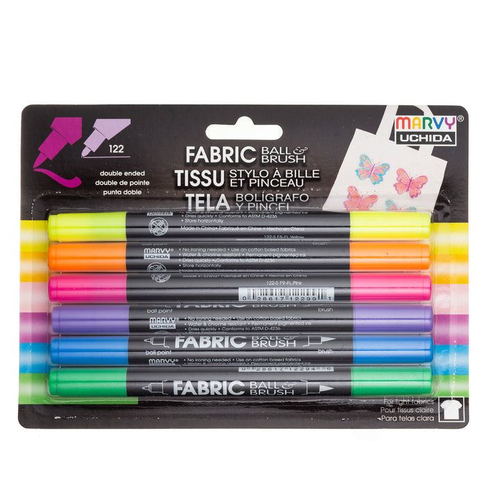 FABRIC BALL AND BRUSH 6 PIECE SET C
