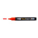 Decofabric marker red with cap off and a color line at tip