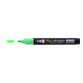 Decofabric marker fluorescent green with cap off and a color line at tip