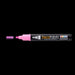 Decofabric marker fluorescent pink with cap off and a color line at tip with black background