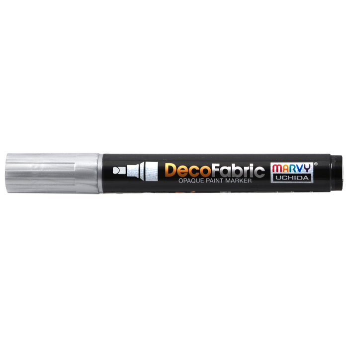 Decofabric silver marker with cap on