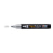 Decofabric silver marker with cap off and color lines at tip