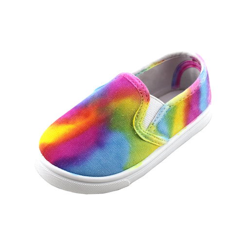 Sunset shoe decorating sample using the water brush.