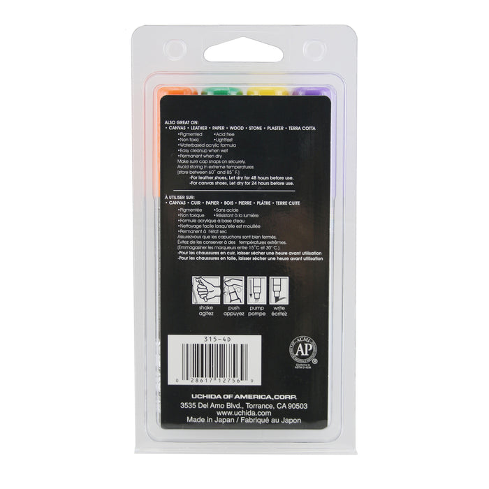 Shoe decor decocolor acrylic festive set packaging back