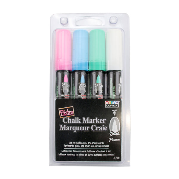 BISTRO CHALK MARKER BRUSH TIP SET 4A