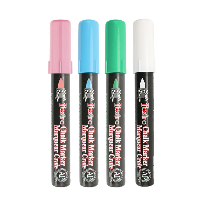 BISTRO CHALK MARKER BRUSH TIP SET 4A