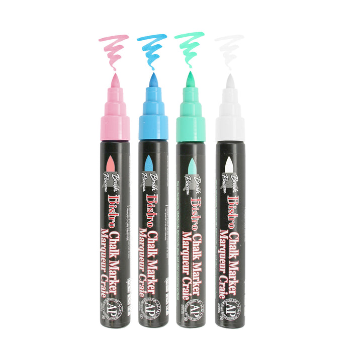 BISTRO CHALK MARKER BRUSH TIP SET 4A