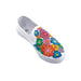 A decorated shoe showing the use of some of the colors in the  Shoe decor fabric marker primary set