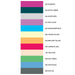 LE PLUME II 12 PIECE BASIC SET color chart with magenta, bottle green, silver grey, pale violet, manganese blue, cream yellow, brilliant yellow, crimson like, pale pink, leaf green, salvia blue, and mocha