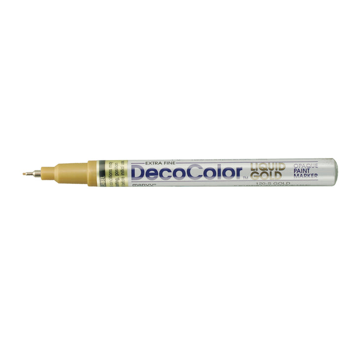 DECOCOLOR® LIQUID GOLD PAINT MARKER EXTRA FINE with cap off