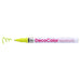 Decocolor Retro fine tip marker lime green with cap off and color squiggle at tip
