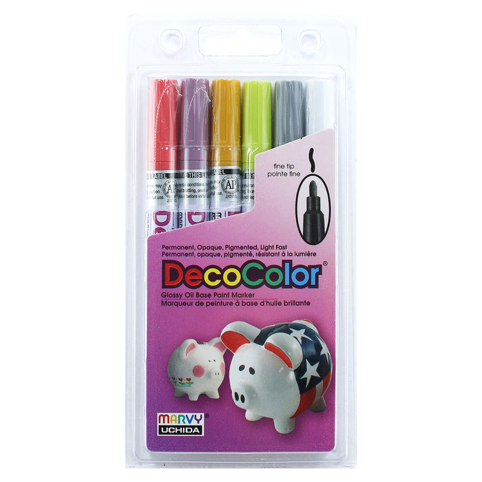Decocolor Retro set with fine tip markers front
