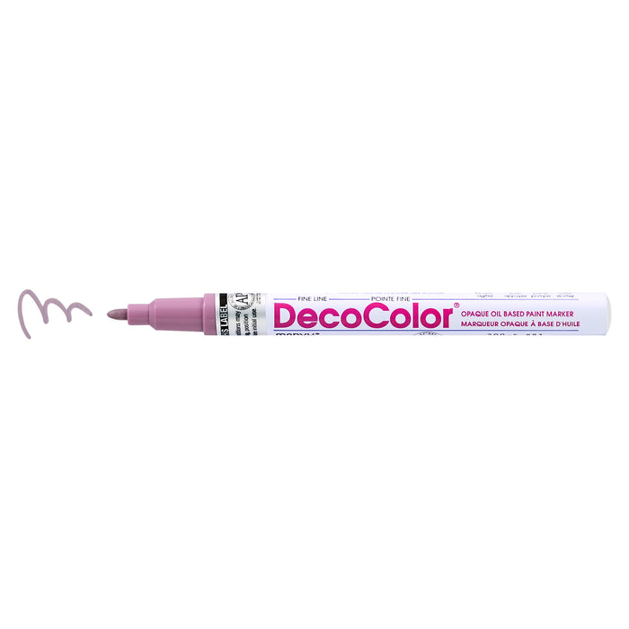 DECOCOLOR® PAINT MARKER FINE pale mauve with color squiggle at the tip