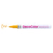 Decocolor Retro fine tip marker mustard with cap off and color squiggle at tip