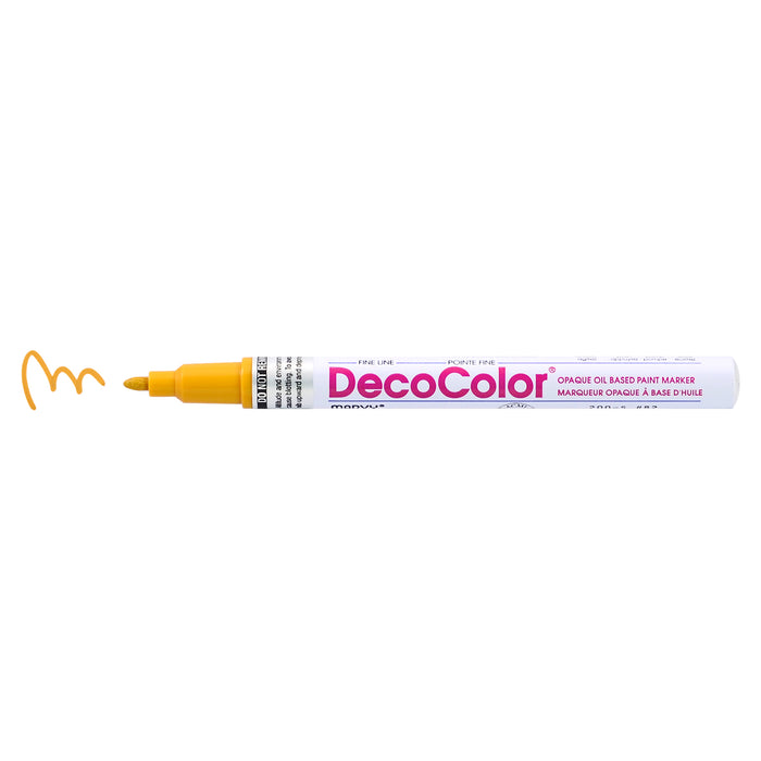 DECOCOLOR® PAINT MARKER FINE mustard with color squiggle at the tip