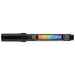 Decocolor acrylic fine tip marker black with cap on