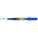 Decocolor acrylic fine tip marker blue with cap off and color lines at tip