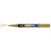 Decocolor Acrylic fine tip gold with cap off and color squiggle at tip