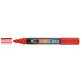 Decocolor acrylic marker red with cap off and color lines at tip