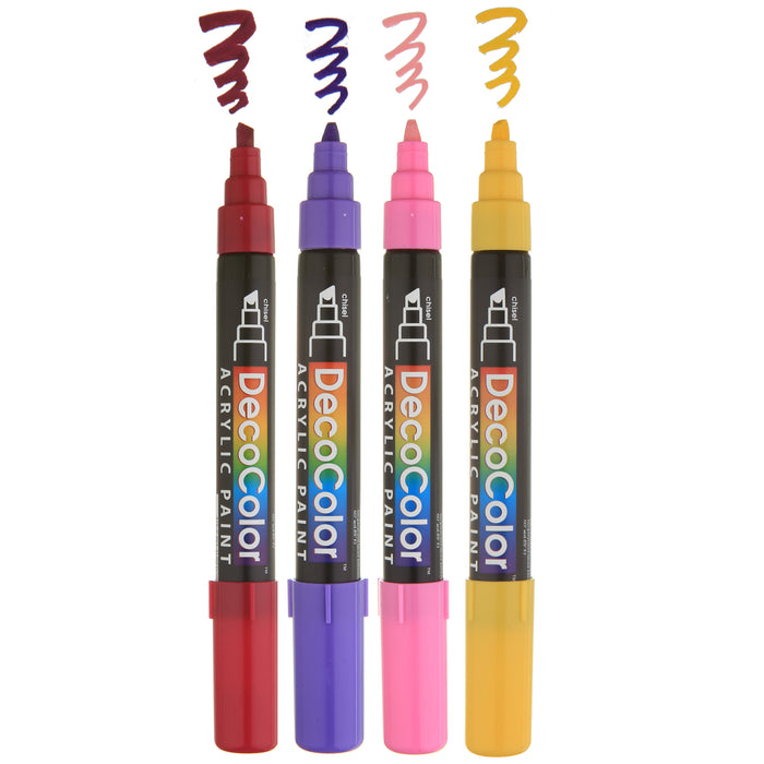 DECOCOLOR ACRYLIC burgundy, violet, pink, and yellow