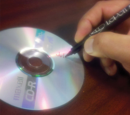 Using LE PEN PERMANENT EXTRA FINE to write on CD/DVD disc