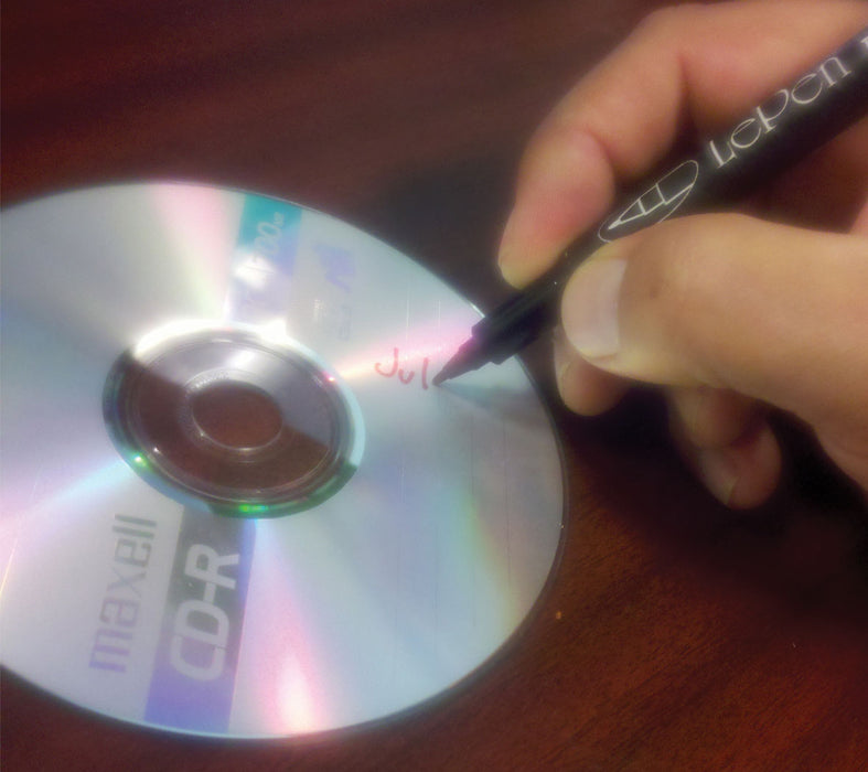 Using LE PEN PERMANENT EXTRA FINE to write on CD/DVD disc