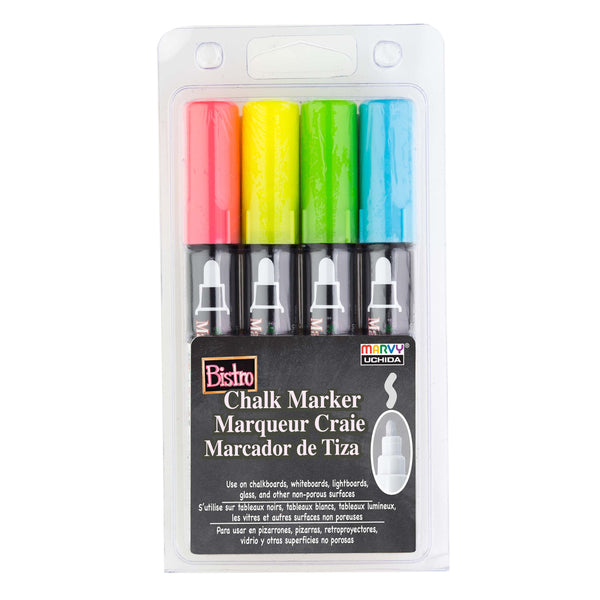 BISTRO CHALK MARKER BROAD TIP SET 4A