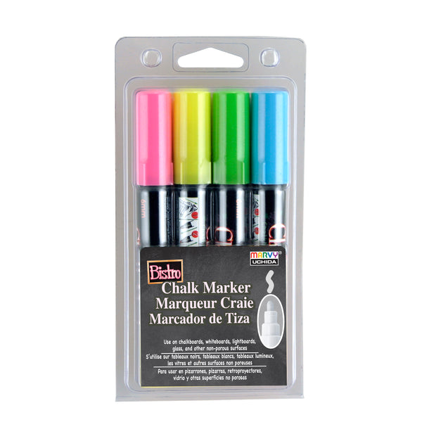 BISTRO CHALK MARKER BROAD TIP SET 4H