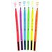 Le pen flex fluorescent colors pink, violet, blue, green, yellow, and orange