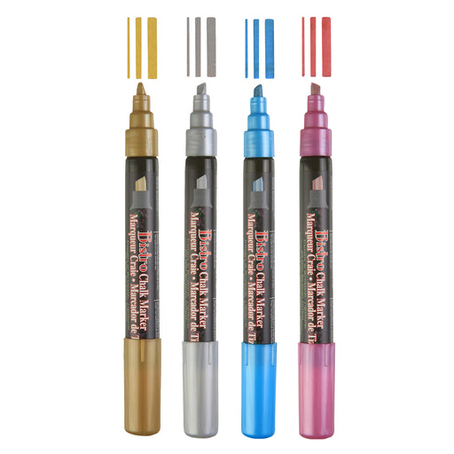 BISTRO CHALK METALLIC MARKER CHISEL TIP SET