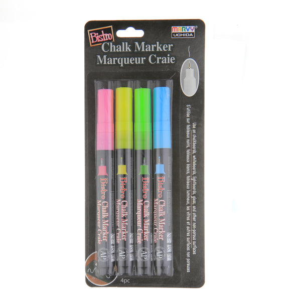 BISTRO CHALK MARKER EXTRA FINE POINT SET 4A