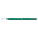 Le pen pigment marker green with cap off showing color squiggle at tip 
