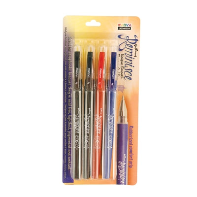 GEL REMINISCE 4 piece set with two black and one red and blue - Marvy Uchida
